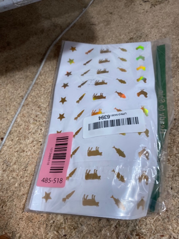 Photo 1 of 10 Sheets(500 Qty) Meal Stickers,Wedding Food Choice Sticker for Place Cards, Beef, Chicken,Fish (Color Changing Gold)