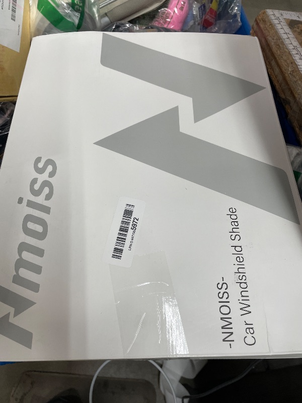 Photo 1 of [2026 Upgraded] Nmoiss Car Windshield Sun Shade [Dot Matrix Reflective Coating] Extended Edge No Light Leakage Design Cooling Protect Car Interior from UV Damage-XL