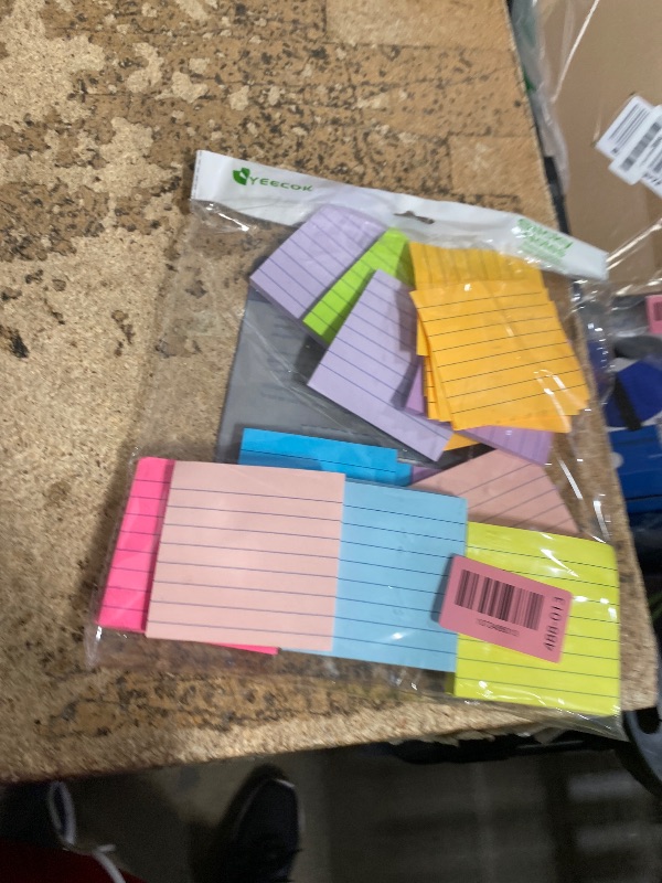 Photo 1 of (18 Pads) Lined Sticky Notes 3x3 in Bright Ruled Post Stickies Colorful Super Sticking Power Memo Pads