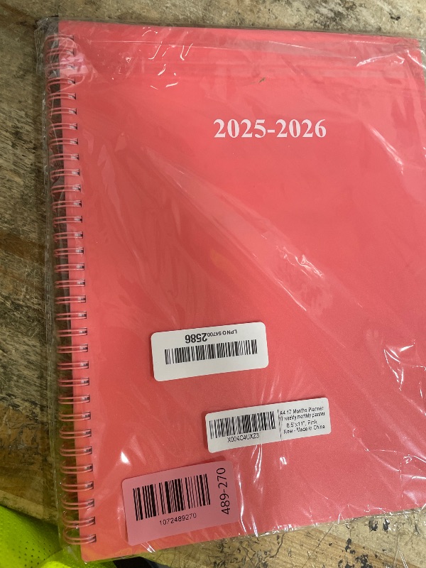 Photo 1 of **STOCK PHOTO FOR REFERENCE** 2025-2026 Planner - 18 Months Weekly & Monthly Planner from January 2026 - June 2027, Academic Planners 2026-2027 with Elastic Closure, Inner Pocket, 8.5" x 11", Pink