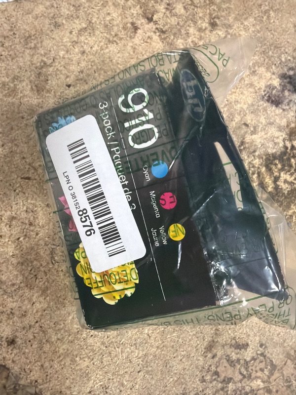 Photo 1 of **Only two** HP 910 Cyan, Magenta, Yellow Ink Cartridges (3-Pack) | Works with OfficeJet 8010, 8020 Series, OfficeJet Pro 8020, 8030 Series | Eligible for Instant Ink | 3YN97AN