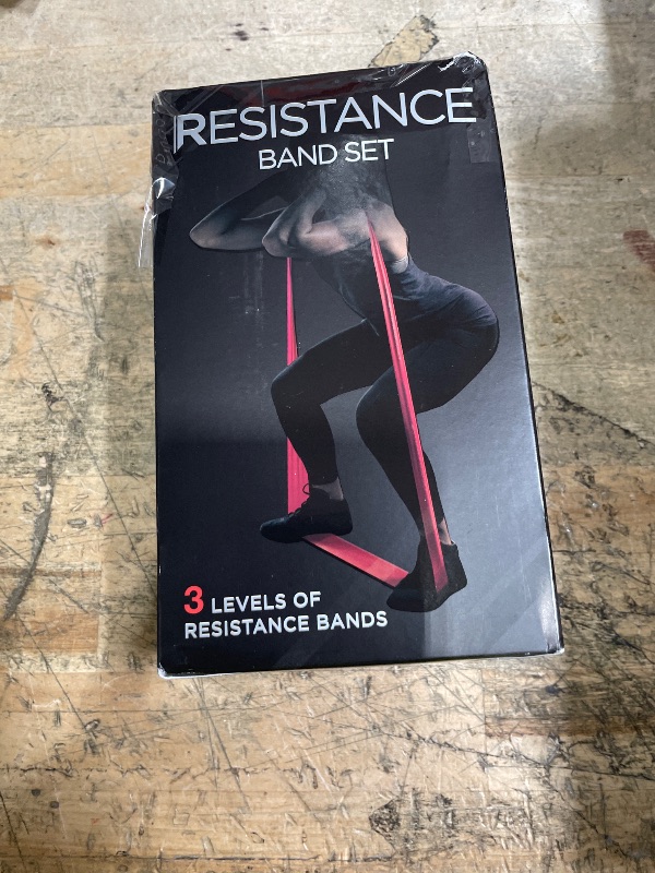 Photo 1 of **MISSING RED BAND**THERABAND Resistance Bands Set, Beginner Kit, Yellow, Red, Green, Non-Latex Elastic Bands for Exercise & Physical Therapy, Strength Training for Upper & Lower Body Fitness
