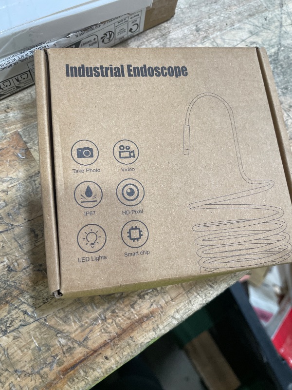 Photo 1 of [Dual-Lens] Endoscope Camera with Light, 1920P HD Borescope with 8+1 Adjustable LED Lights, IP67 Waterproof 16.5FT Semi-Rigid Snake Cord Inspection Camera for iPhone, iPad and Android Phone (Type C)