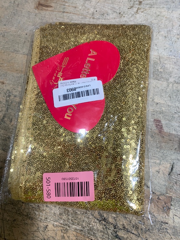 Photo 1 of ****GOLD NOT BLUE*****ShinyBeauty Sequin Table Runner 12" x 108" Gold Sequin Tablecloth Wholesale Sequin Table Runners (Gold)