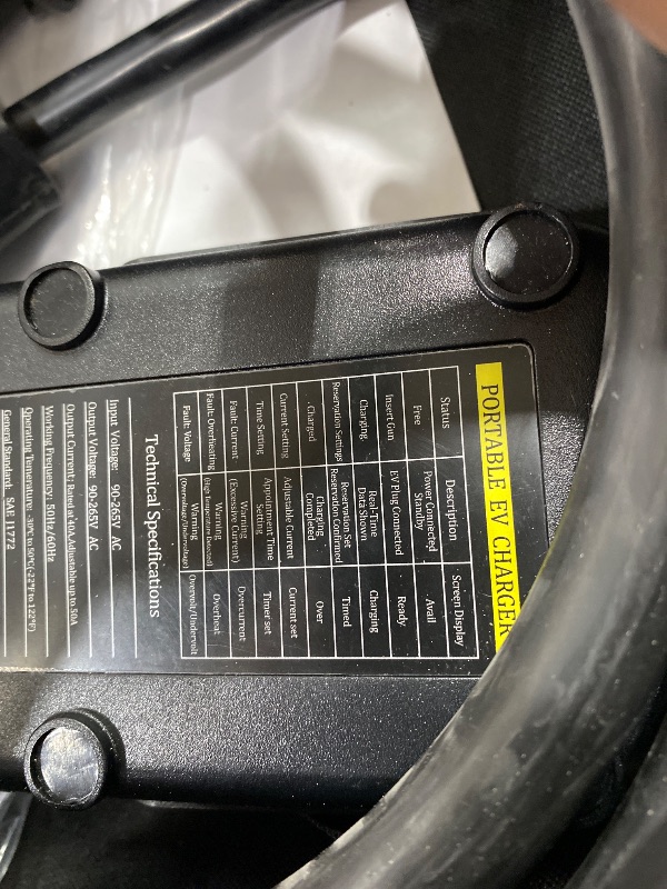 View 4 of **Parts Only** Level 2 EV Charger, 50 Amp, 240V, NEMA 14-50P Plug, 25FT Portable Electric Vehicle Charger for SAE J1772 Cars, Adjustable Current & Delay Timer, Fast Charging and Convenient for Home Use and Road Trip
