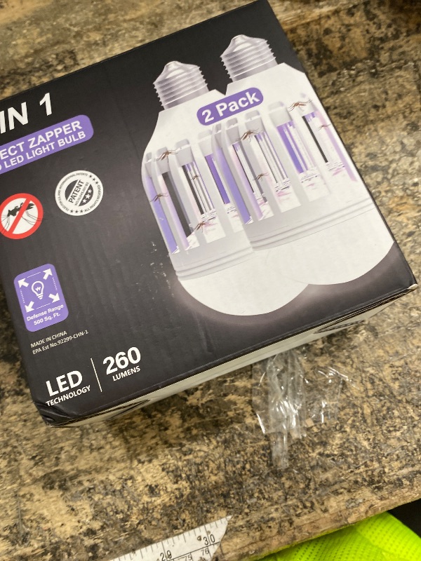 Photo 1 of [2-Pack] BANPESTT Bug Zapper Light Bulb 2-in-1 Indoor Mosquito Zapper Gnat Trap- Electric Fly Insect Killer&Bug Catcher for Home Backyard Patio