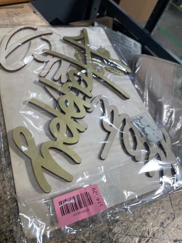Photo 1 of ?GYFCI Happy Birthday Wooden Sign - Reusable Letters Happy Birthday sign for Arch Backdrop, Wall Decor Photo Prop for Girls, Boys, Kids & Adults' Birthday Party Decorations - Champagne Gold