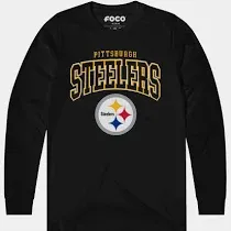 View 1 of ****STOCK PHOTO REFERENCE ONLY ** STEELERS FOOTBALL LONG SLEEVE SHIRT BLACK M