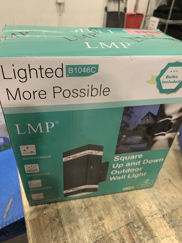 Photo 1 of **FACTORY SEALED** LMP 2 Packs Dusk to Dawn Outdoor Lighting, Wall Sconce with 5w LED Bulbs, Outside Lights for House IP65 Waterproof Aluminum Up and Down Outdoor Lights for House, Garage, Porch, Doorway