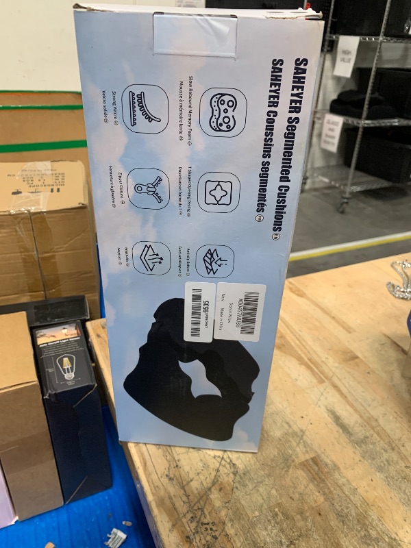 Photo 1 of **FACTORY SEALED** SAHEYER Bed Sore Cushions for Butt, Memory Foam Hemorrhoid Pressure Relief Pillow with Center Hole and Tailbone Cutout, for Long Sitting Coccyx, Sciatica, Postpartum, Pregnancy, After Surgery, Black