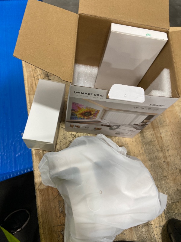 Photo 1 of  **ITEMS FACTORY SEALED**Magcubic Mini Projector with WiFi 6 and Bluetooth 5.4, Portable Projector 4K Support, 5W Soundbase Speaker, Auto Vertical Keystone 180°Rotatable Smart Proyector for Movie Home Outdoor