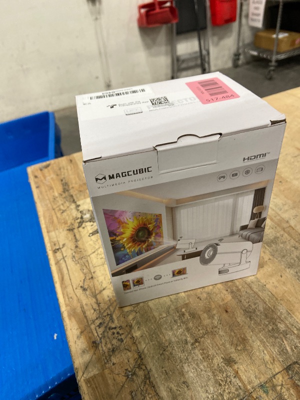 Photo 1 of  **ITEMS FACTORY SEALED**Magcubic Mini Projector with WiFi 6 and Bluetooth 5.4, Portable Projector 4K Support, 5W Soundbase Speaker, Auto Vertical Keystone 180°Rotatable Smart Proyector for Movie Home Outdoor