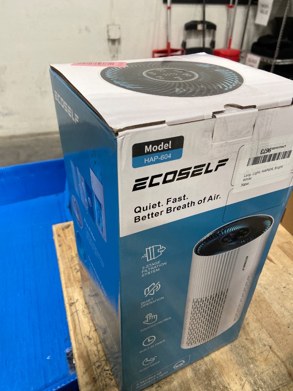 Photo 1 of **FACTORY SEALED** Air Purifiers for Home Large Room Up to 1500 Ft² with True HEPA Filter, 20dB Sleep Mode, 360° Air Intake & Outlet, Air Cleaner for Bedroom Pets Dander, Smoke, Dust, Odors, HAP604, Bright White