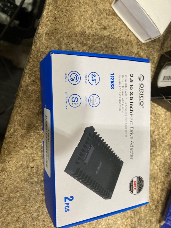 Photo 1 of [2Packs] ORICO 2.5 SSD SATA to 3.5 Hard Drive Adapter Internal Drive Bay Converter Mounting Bracket Caddy Tray for 7 / 9.5 / 12.5mm 2.5 inch HDD / SSD with SATA III Interface(1125SS-2)