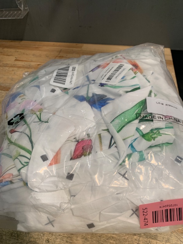 View 2 of ***MISSING PARTS - SEE NOTES***Feelyou Floral Bedding Bed in a Bag with Comforter, Botanical Floral Bedding Set with Comforter, Natural Theme Comforter for Women Men Garden Flower Twin Size 7Pcs Room Decor