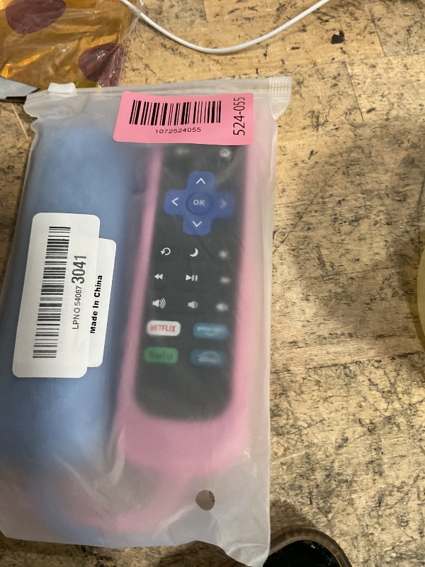 Photo 1 of (2+2 Packs) Replacement Remote for Roku TV with Soft Protective Silicone Cover(Glow in The Dark), Universal Remote for TCL Roku/Hisense Roku/Onn Roku/Sharp Roku/Element Roku/Philips Roku Smart TV