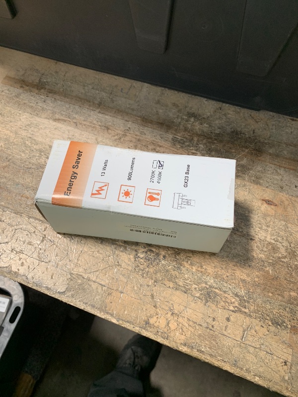 Photo 1 of (6 Pack) 13 Watt Single Tube 2 Pin GX23 Base,PL-13W GX23 4100K Compact Fluorescent Light Bulb, Replaces Philips PLS13W41, Sylvania CF13DS/841/ECO