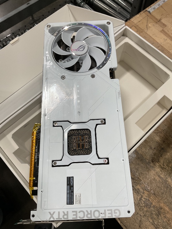 Photo 1 of **SEE PHOTOS AND ITEM COMMENTS** ASUS ROG Astral NVIDIA GeForce RTX 5090 32GB GDDR7 White OC Edition Gaming Graphics Card (PCIe 5.0, HDMI/DP 2.1, 3.8-Slot, 4-Fan Design, Axial Fans, Patented Vapor Chamber), 3 Year Warranty UPDATED 7/5/2026