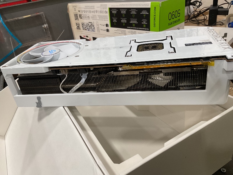 Photo 1 of **SEE PHOTOS AND ITEM COMMENTS** ASUS ROG Astral NVIDIA GeForce RTX 5090 32GB GDDR7 White OC Edition Gaming Graphics Card (PCIe 5.0, HDMI/DP 2.1, 3.8-Slot, 4-Fan Design, Axial Fans, Patented Vapor Chamber), 3 Year Warranty UPDATED 7/5/2026