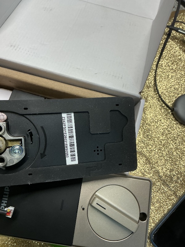 Photo 1 of ***MISSING HARDWARE**Philips Smart Wi-Fi Door Lock Deadbolt with Door Lever 4200 Series Satin Nickel