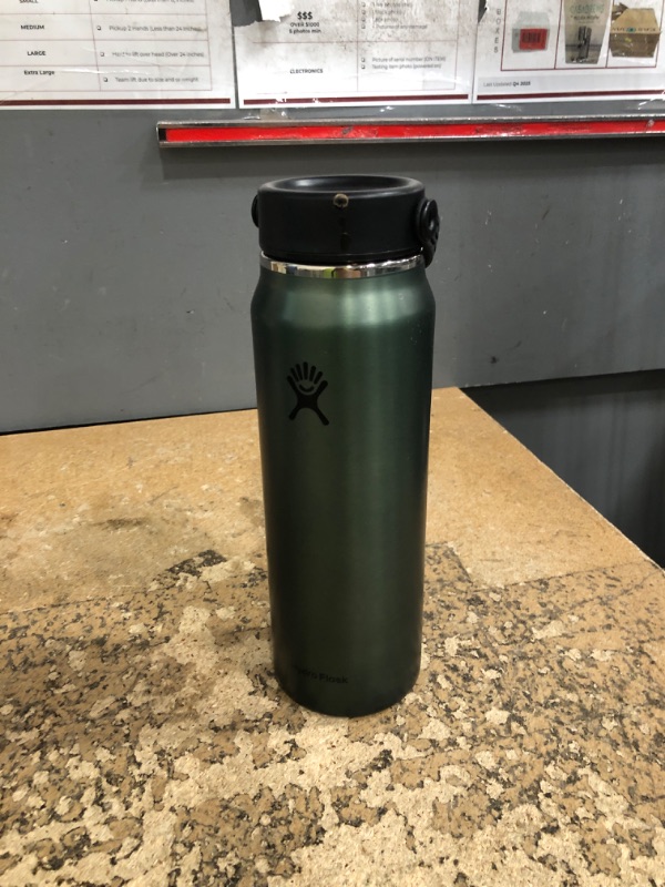 Photo 1 of **DENTED ON BOTTOM** Hydro Flask 32 Oz Lightweight Trail Series Wide Flex Cap Serpentine- Hiking Water Bottle