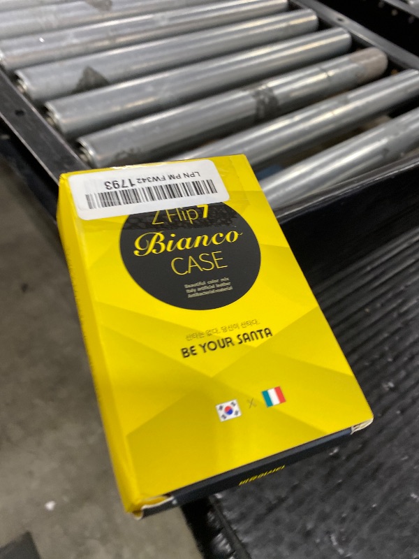 Photo 1 of [BeYourSanta] Galaxy Z Flip 7 Case with Ring - Handmade Italian Vegan Leather Case with 1 Card Slot, Hinge Protection, Camera Cover, Wireless Charging, Made in Korea (Bianco, Coral Pink)