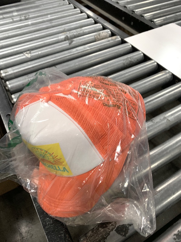 Photo 1 of 10 Pcs Sublimation Blank Trucker Hats Bulk Mesh Baseball Cap Polyester Mesh Trucker Hat for Men and Women (Orange and White)