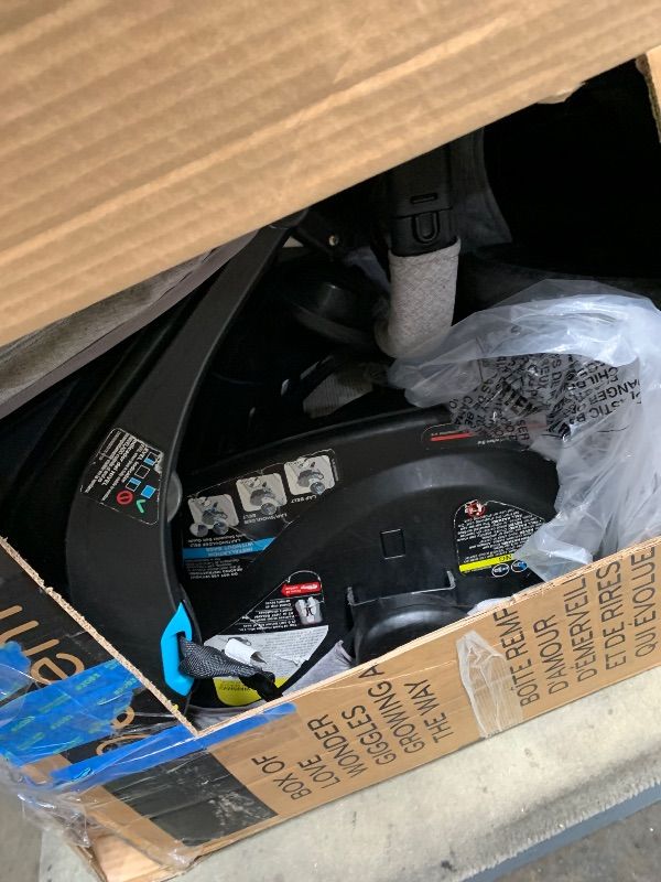 Photo 1 of ****DAMAGED****
 Travel System Featuring Revolve180 LiteMax NXT Preemie and Infant Car Seat with SensorySoothe and Green & Gentle (Quartz)
