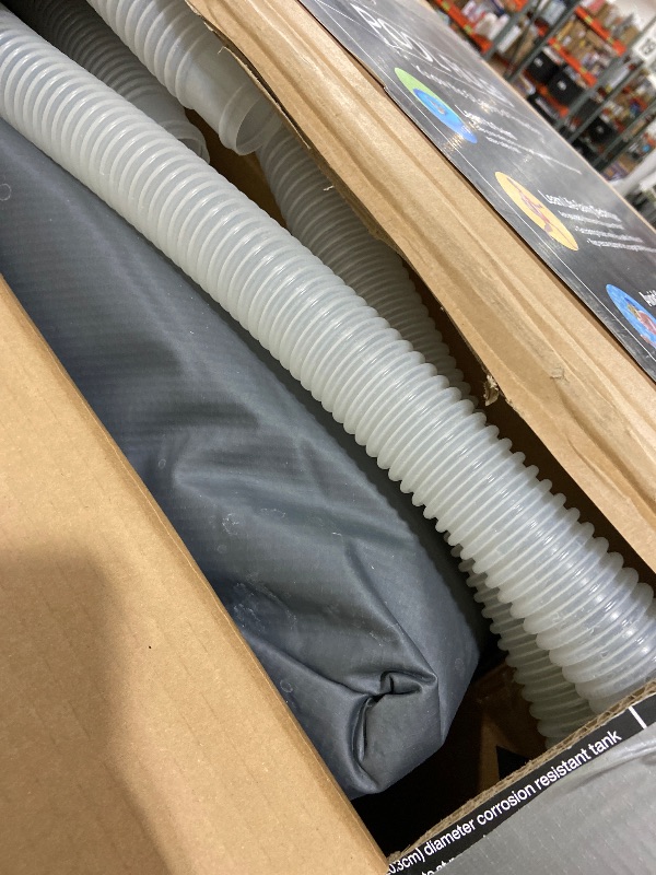 Photo 1 of Intex Ultra XTR Frame 14' x 42" Round Above Ground Outdoor Swimming Pool Set with Sand Filter Pump, Ladder, Ground Cloth, and Pool Cover