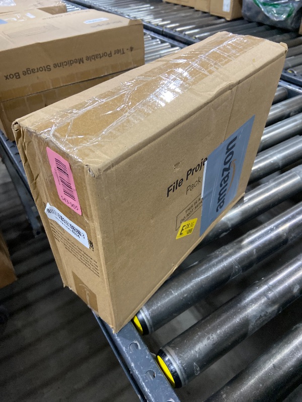 Photo 1 of Denkee 4 Pack A4 Paper Organizer Box, Plastic Scrapbook Paper Organizer Containers for Craft and Arts Storage, Portable Board Game Storage for Art Supplies 8.5" x 11" US Letter