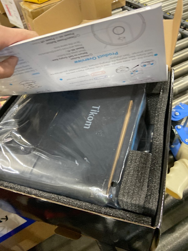 Photo 1 of Tikom Robot Vacuum and Mop, 6000Pa Robotic Vacuum Cleaner with Self-Emptying Base, 90 Days Capacity, LiDAR Navigation, Home Mapping, Ideal for Pet Hair, Hard Floors, Carpet (L8000 Plus)