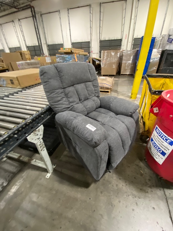 Photo 1 of DUMOS Power Lift Recliner Chair with Vibration Massage and Heat for Elderly, Ergonomic Overstuffed Breathable Fabric Reclining Chair with 3 Pockets, Remote Control, Living Room, Bedroom, Grey