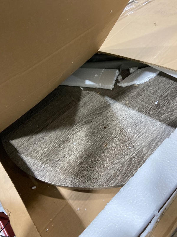 View 3 of MISSING SCREWS --------------------------------------------------PARTIAL SET---TABLE ONLY!!!! VECELO 5 Piece Dining Table Set for 4 with Chairs, Wood Grain Tabletop, Small Space, Kitchen, Breakfast Nook, Grey