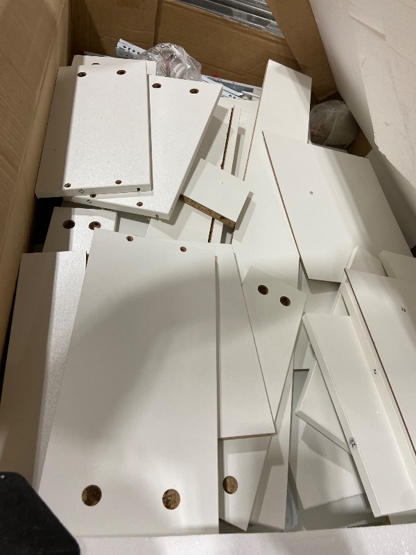 Photo 1 of ******PARTS******LIVELYGLOW Makeup Vanity Desk with Smart LED Mirror & Charging Station, 35.4" White Vanity Table Set with Cushioned Stool, 4 Drawers & Hairdryer Rack, Modern Bedroom Dressing Table-White