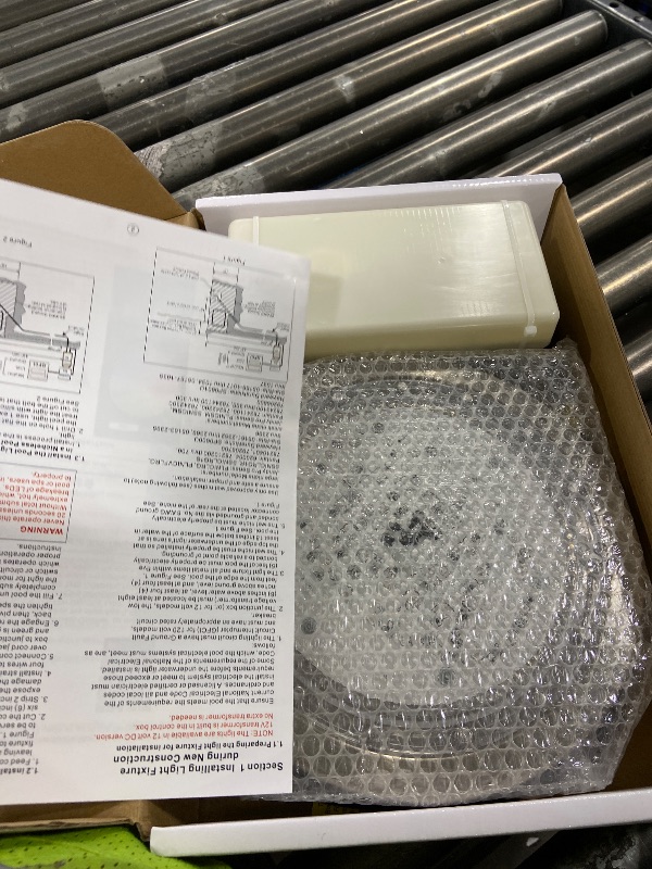 Photo 1 of Poolexa 10 Inch LED Multicolor Inground Pool Light – Stainless Steel Housing, 50ft Cord, RGB Controller for Wet Niche