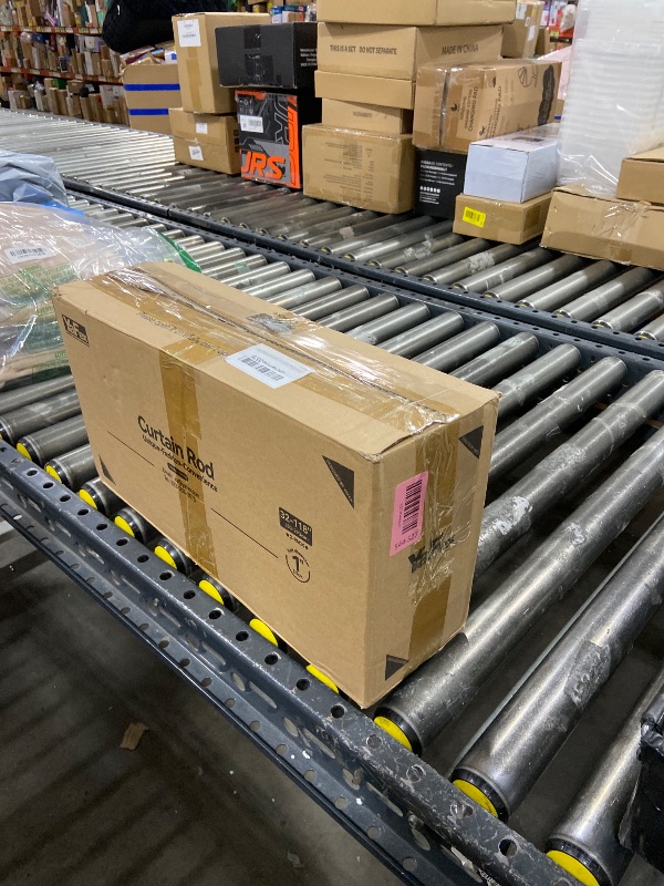 Photo 1 of YaFex Curtain Rods 2 Pack 32-118 Inch, Heavy Duty 1 Inch Curtain Rod, Black Long Adjustable Window Treatment Rods,Modern Design, Easy Installation