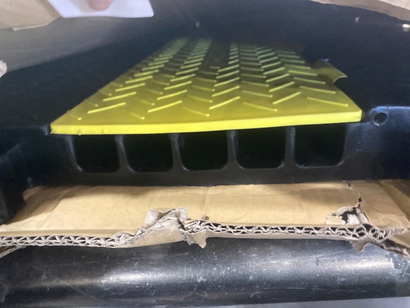 Photo 1 of VEVOR 5 Channel Rubber Cable Protector Ramp, Heavy Duty 22000 lbs/axle Capacity Wire Hose Cord Cover Ramp, ADA Compliant Driveway Road Hump, Traffic Speed Bump w/Flip-Open Top Cover