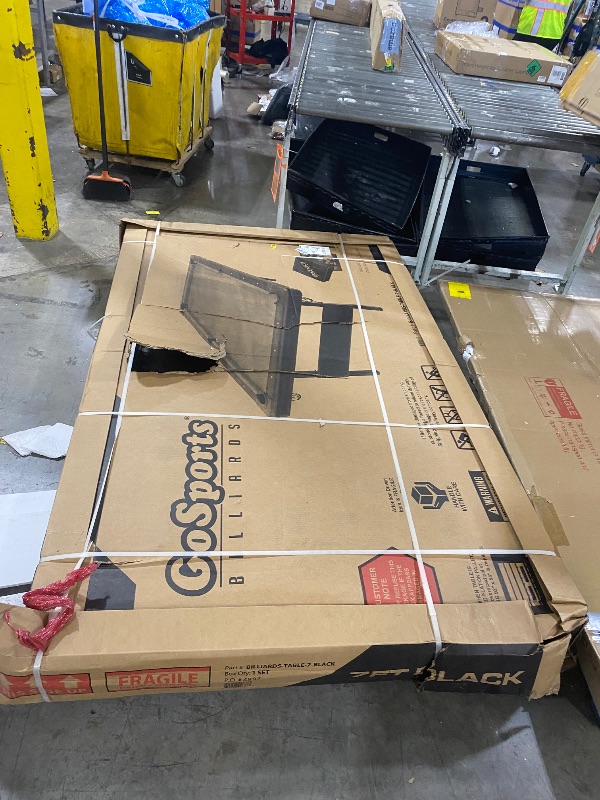 Photo 1 of GoSports Mid-Size 7ft X 3.9ft Billiards Game Table - Foldable Design, Includes Full Set of Pool Balls, 2 Cue Sticks, Chalk, and Felt Brush