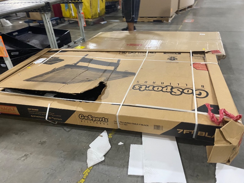 Photo 1 of GoSports Mid-Size 7ft X 3.9ft Billiards Game Table - Foldable Design, Includes Full Set of Pool Balls, 2 Cue Sticks, Chalk, and Felt Brush