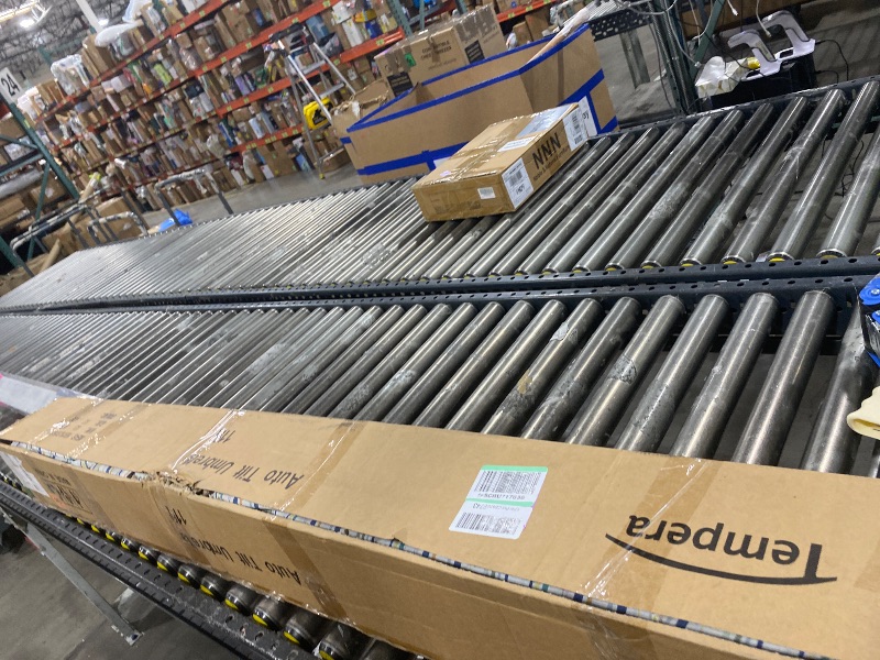 Photo 1 of Tempera 11ft Patio Market Outdoor Table Umbrella with Auto Tilt and Crank, Large Sun Umbrella with Sturdy Pole & Fade Resistant Canopy, Easy to Set, Stripes