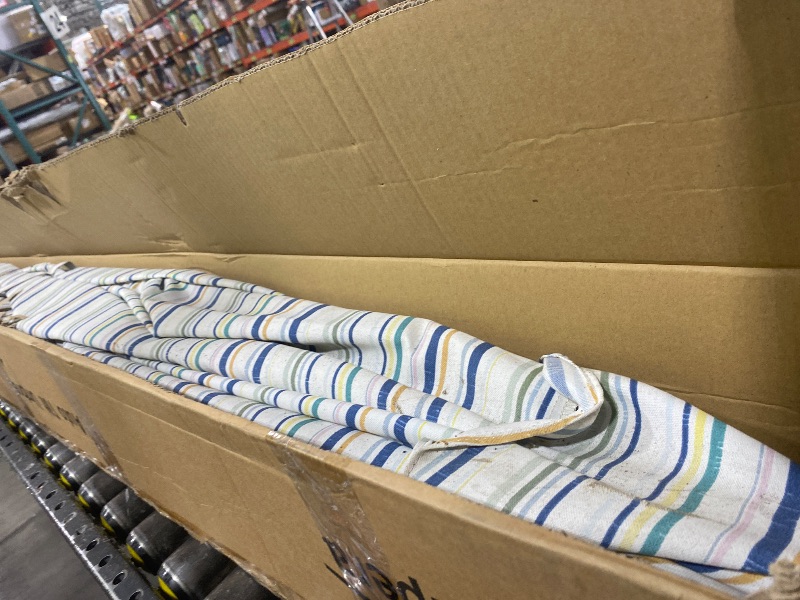 Photo 1 of Tempera 11ft Patio Market Outdoor Table Umbrella with Auto Tilt and Crank, Large Sun Umbrella with Sturdy Pole & Fade Resistant Canopy, Easy to Set, Stripes