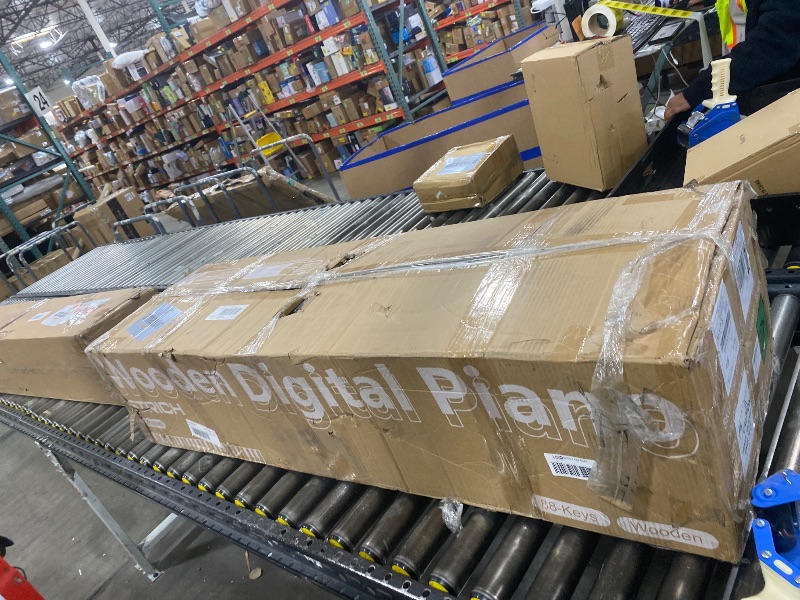 Photo 1 of STRICH Digital Piano 88 Keys, Hammer-Action Weighted Keyboard, Full size Electric Piano Keyboard with Furniture Stand, 25Wx2 Speakers, Supports USB-MIDI/Wireless Connect, SDP-300W (Color Walnut Wood)