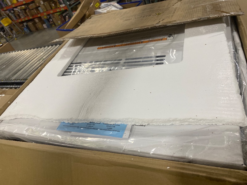 Photo 1 of Whirlpool 18,000 BTU Window Air Conditioner with Dehumidifier, 230V, Window AC for Large Rooms up to 1000 Sq. Ft., Bedroom, Living Room, Apartment, with Remote, 3 Speeds, and 24H Timer, White
