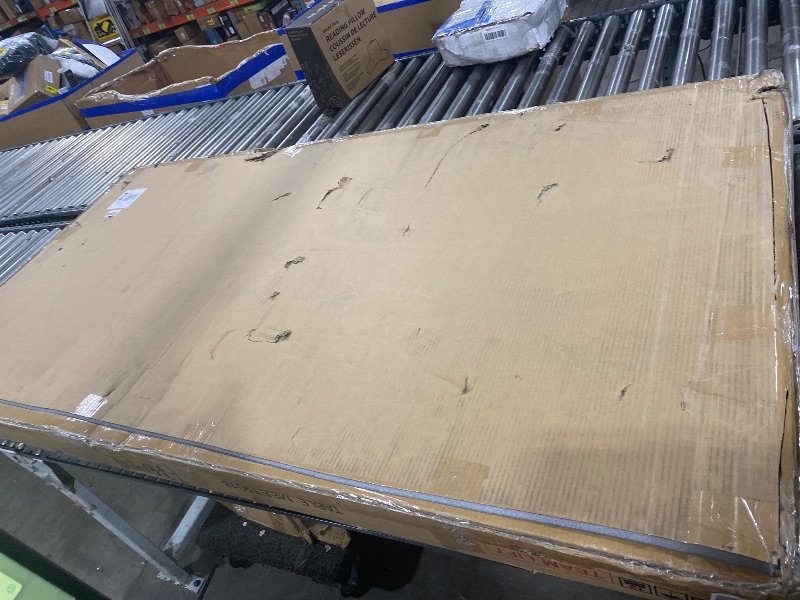 Photo 1 of A AIRLLEN 72 Inch Large Computer Desk, 500 lbs Heavy Duty Extra Wide Office Desk with MDF Honeycomb Top, 72x36 Executive Writing Table with Thick Square Steel Frame, 15-Min Assembly, Walnut