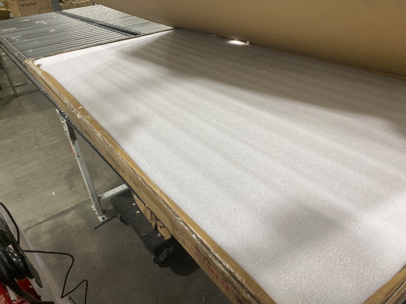 Photo 1 of A AIRLLEN 72 Inch Large Computer Desk, 500 lbs Heavy Duty Extra Wide Office Desk with MDF Honeycomb Top, 72x36 Executive Writing Table with Thick Square Steel Frame, 15-Min Assembly, Walnut