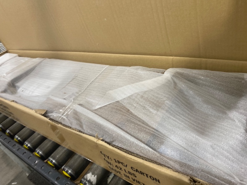 Photo 1 of Flash Furniture Hercules Series 8' x 12' Commercial Grade Rustic Solid Pine Folding Bench, Antique Farmhouse 3 Leg Dining Bench, Seats up to 4 Adults