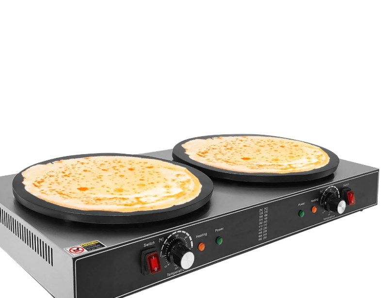 Photo 1 of  Garvee Electric Crepe Maker 3400W Double Plate Non-Stick Commercial Kitchen Appliance 15.75-Inch Stainless Steel
