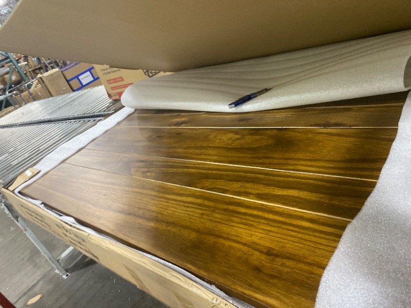 Photo 1 of Flash Furniture Hercules Series 8' x 40" Rustic Solid Pine Folding Dining Table, Rectangular Antique Farmhouse Dining and Event Extension Table