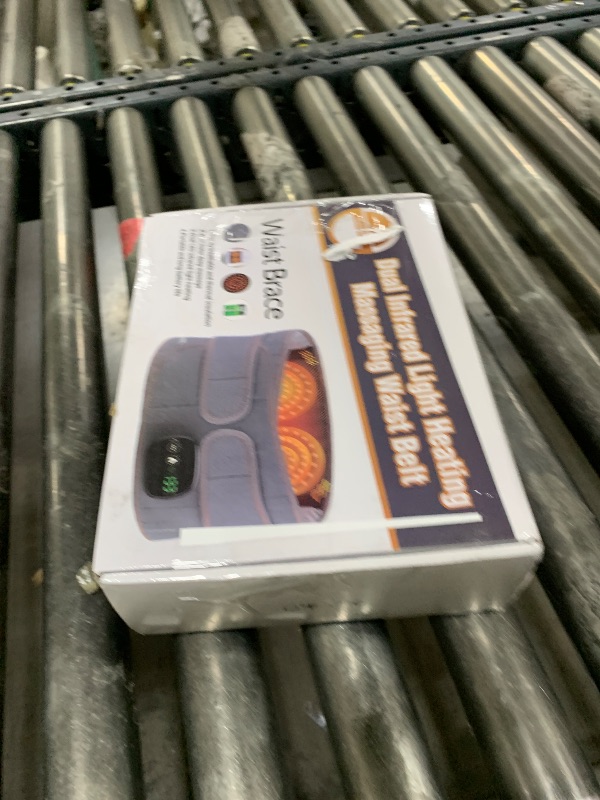 Photo 1 of Lower Back Massager with Heat, Heating Pad for Back, Stomach Heating Pad, Waist Belt Wrap with Heat Vibration 3 Levels Adjustable, Touchscreen Control, Adjustable Size, Gifts for Parents (Grey)