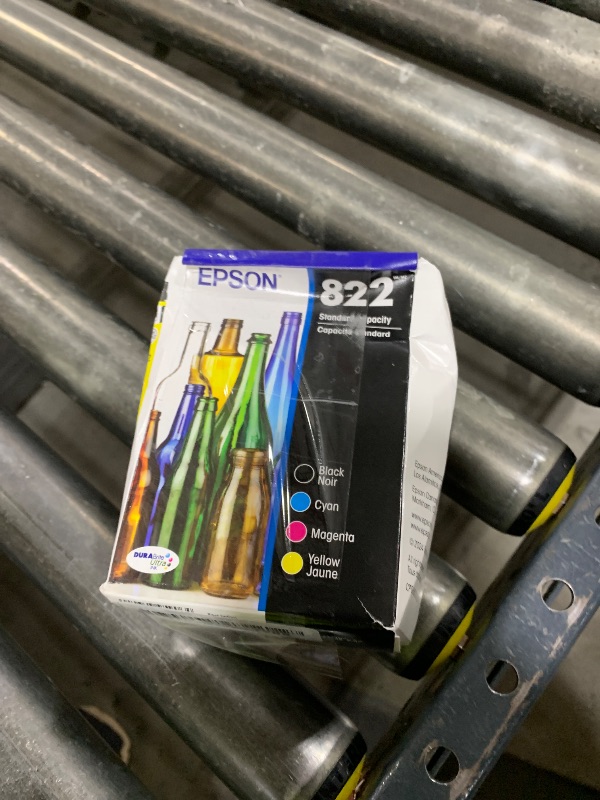 Photo 1 of EPSON 822 DURABrite Ultra Ink Standard Capacity Black & Color Cartridge Combo Pack (T822120-BCS) Works with WorkForce Pro WF-3820,3823, 4820, 4830, 4833, 4834